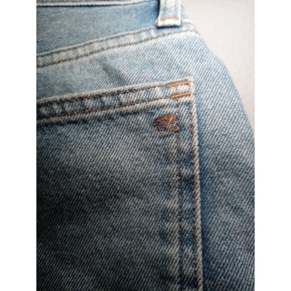 Madewell The Perfect Jean Short High Rise Raw Hem Size 27 Blue Denim - Picture 3 of 9